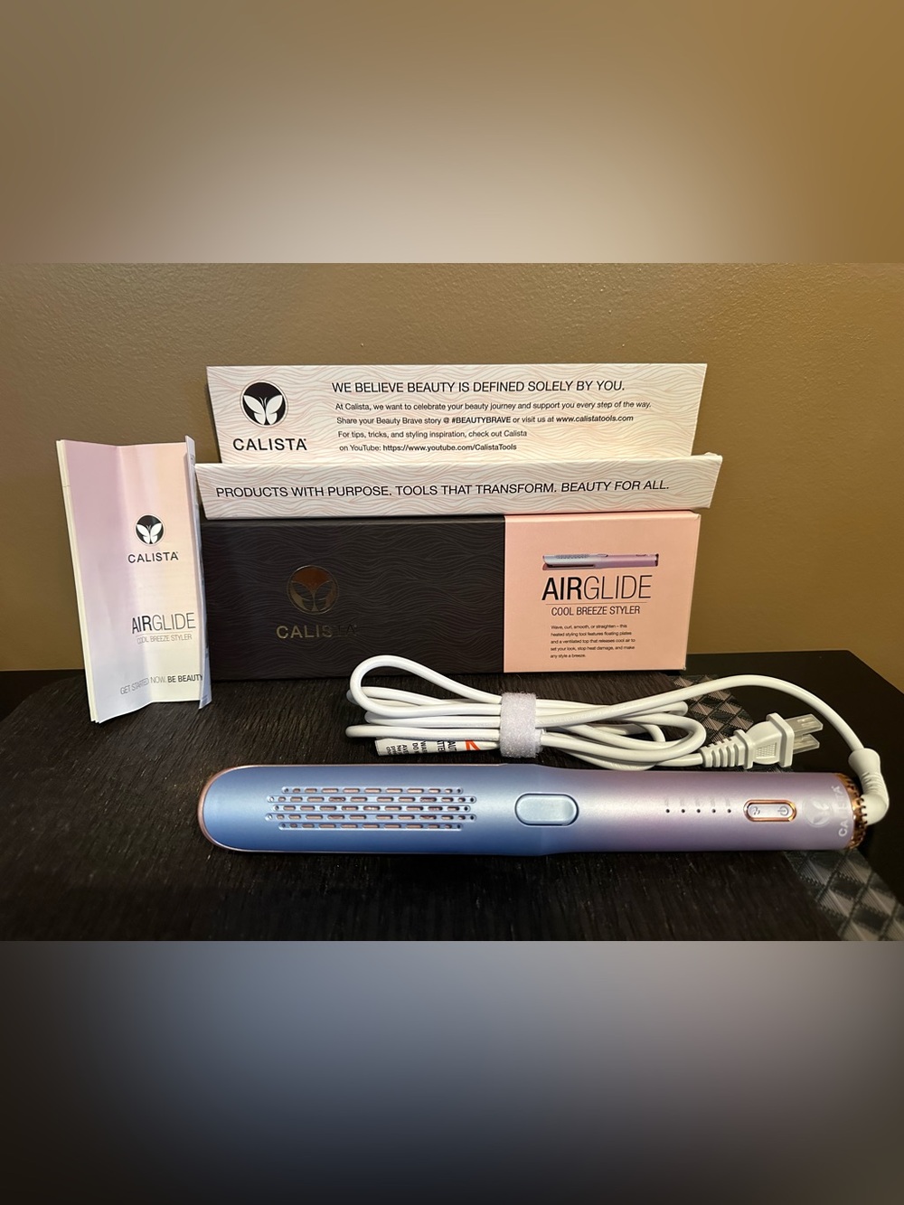 Calista Tools AirGlide Cool Breeze Styler in Gradient Blue-Purple